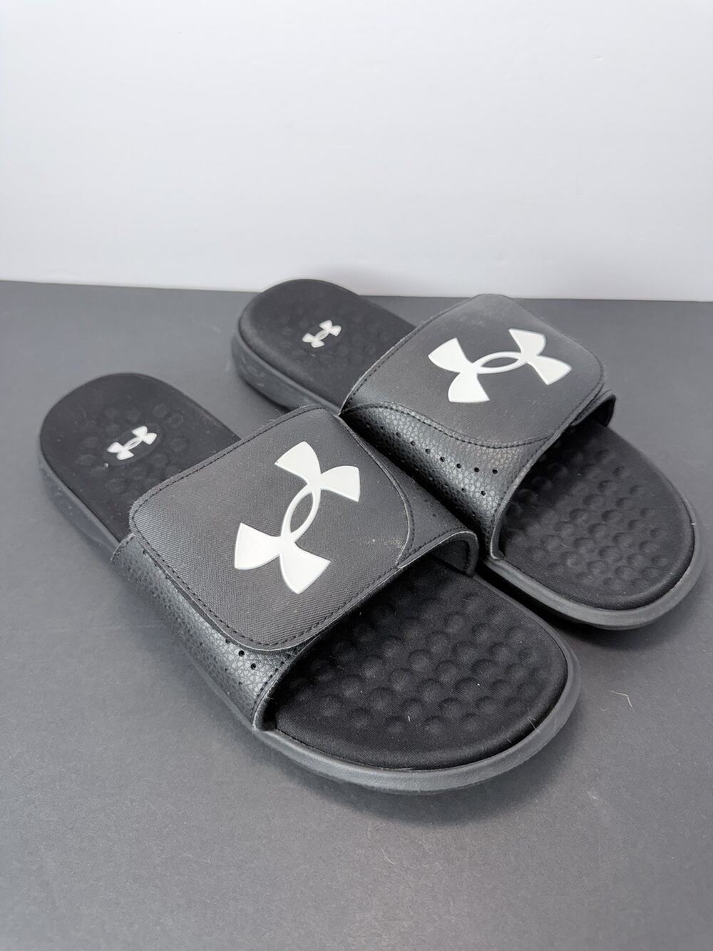 Under Armour Ignite Pro Slide Sandals Men's Size 12 Black Slip On Shoes 3026023